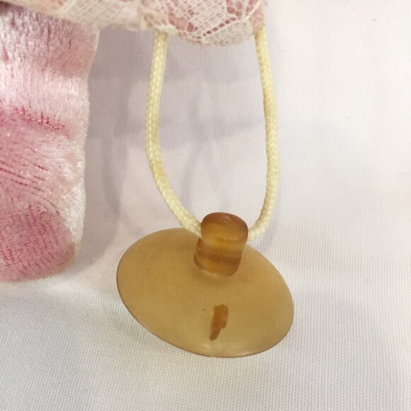 My Guardian Angel Pink Winged Teddy Bear with Lace by Aurora World 6" with Halo - Picture 9 of 11